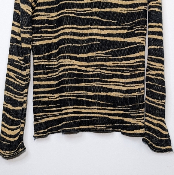 Lovers + Friends Wildcat Animal Tiger Print Pullover Knit Tunic Sweater Size M - Picture 4 of 9